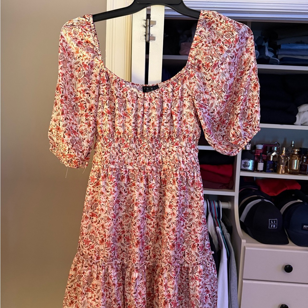 Elegant Floral Long Sleeve Dress